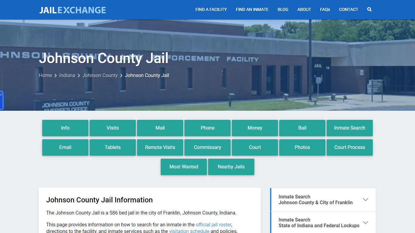 Johnson County Jail, IN Inmate Search, Information